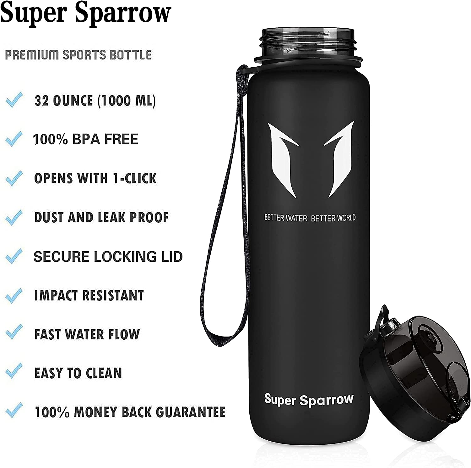 Super Sparrow Botella De Agua Deportiva Ml Ml Ml Ml